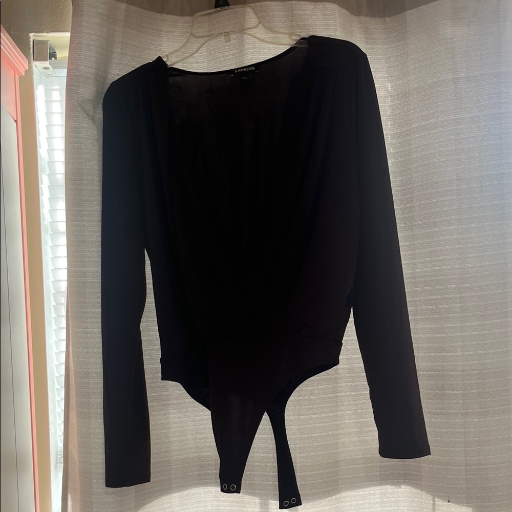 Express Black Long Sleeve Bodysuit